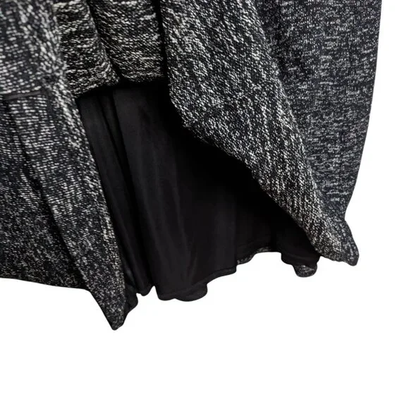 Talbots Tweed Dress Womens 22W Black White Zip Back Short Sleeve Shift Midi Knee - Picture 3 of 6